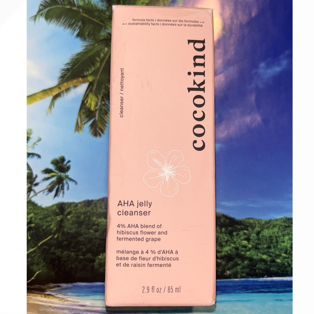 Cocokind AHA Jelly Cleanser 4% Hibiscus Fermented Grape 2.9 fl oz 85 ml NEW